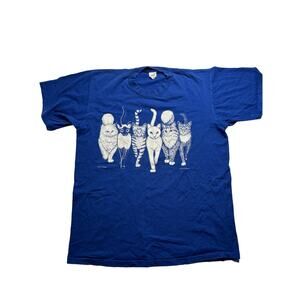 1980s Vintage Lee cat graphic tee -XL